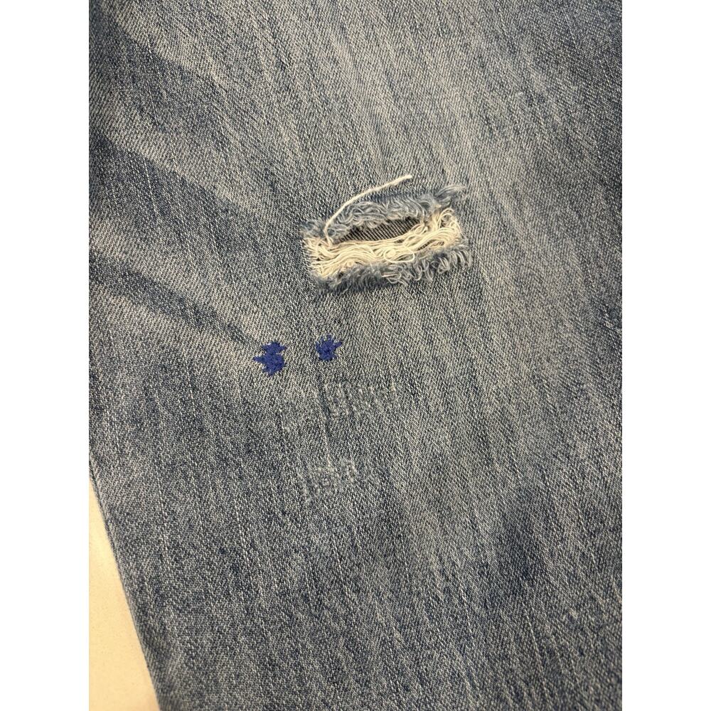Anthropologie Pilcro The Lex Denim Jean Bib Overalls Animal Print Womens 29 - Picture 9 of 9